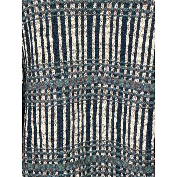 Vintage Etchings Pure Wool Geometric Roundneck Jumper Sweater Multi Men's Medium - Picture 6 of 7